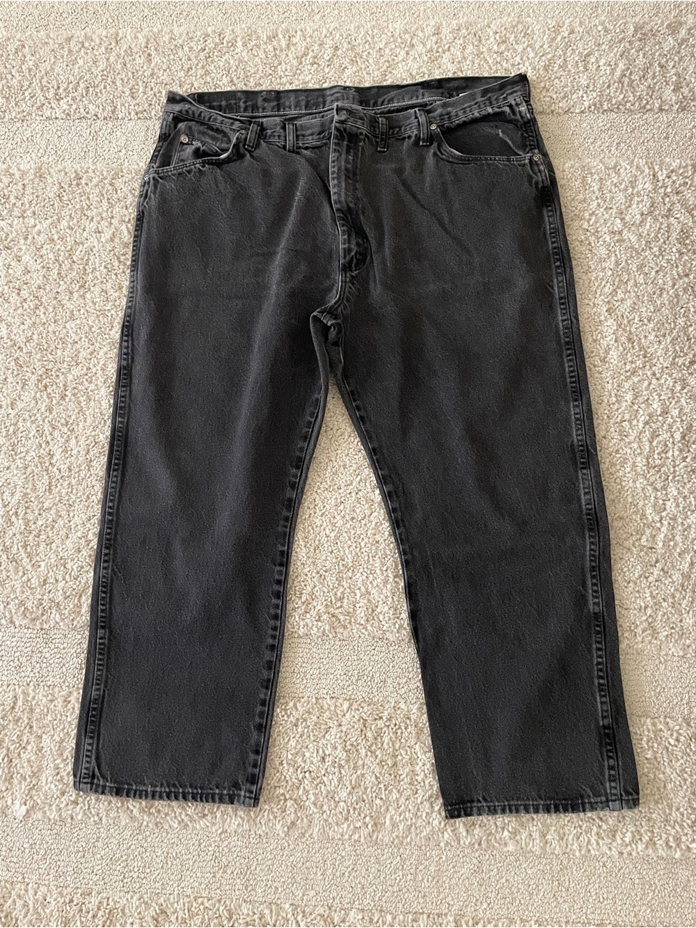Wrangler Black Straight-Leg Jeans